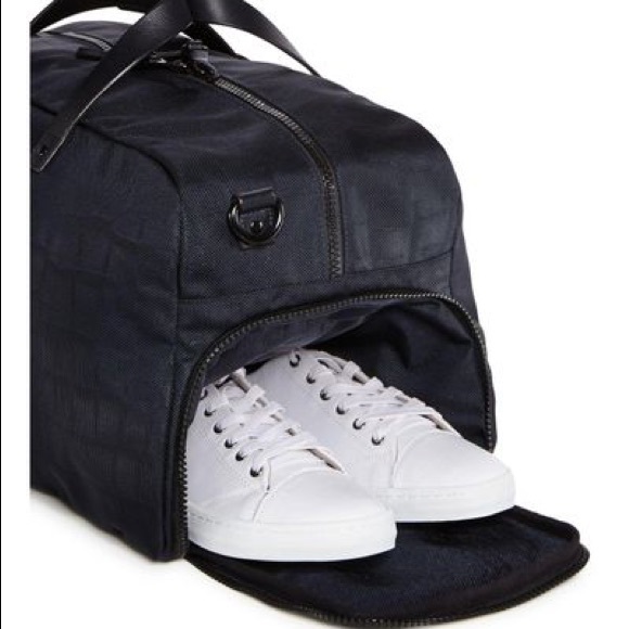 Men's Blue Croc Embossed Ballistic Nylon DuffelBag - Picture 3 of 6